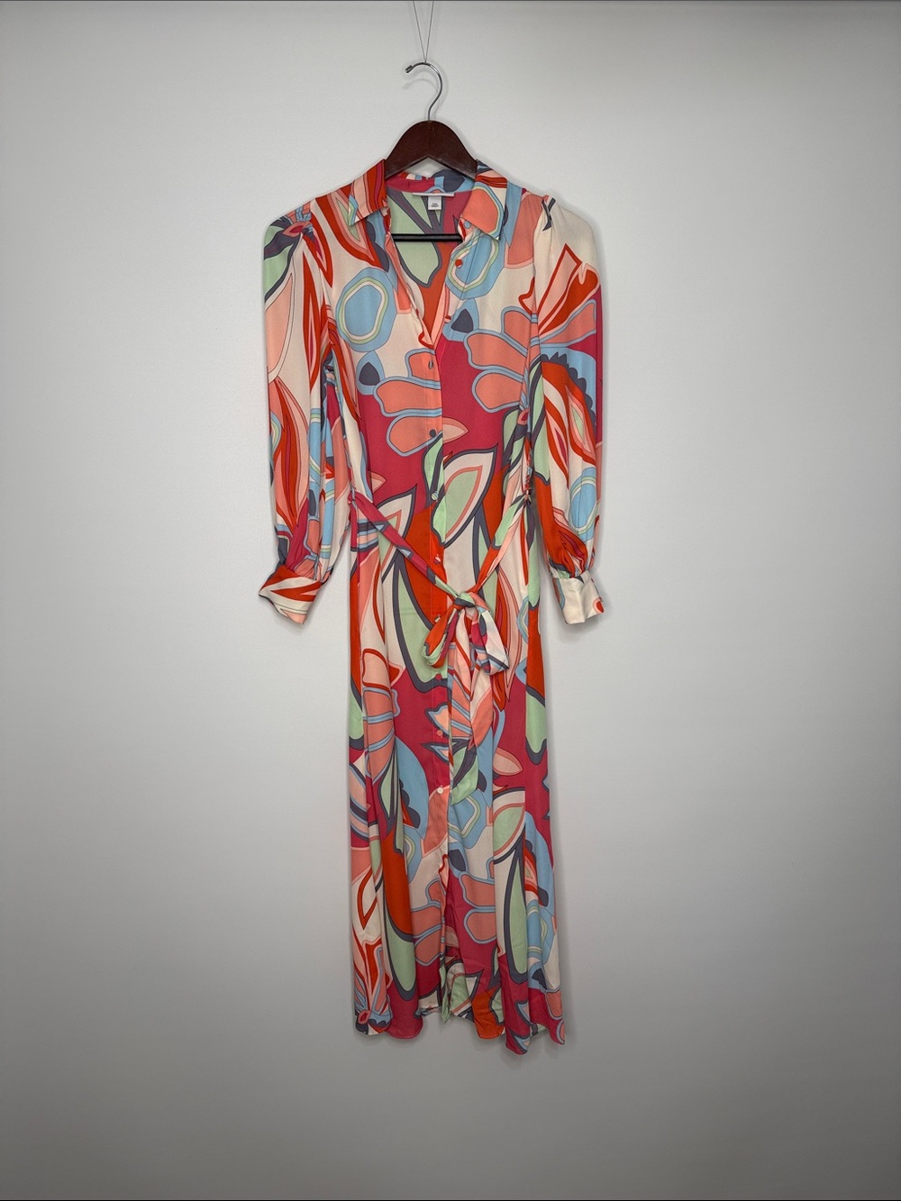Alexis for Target Long Sleeve Floral Maxi Shirt Dress XXS